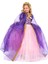 Mor Rapunzel Kız Çocuk Elbise - Taçlı Pelerinli Tarlatanlı Rapunzel Kostü 1