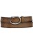 Deri Mat Gümüş Oval Tokalı Açık Kahverengi Ince Kadın Kemeri 3 Cm=3cm-Kdn-39-Nik.ov 4