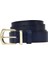 Deri Gold Tokalı Metal Köprülü Lacivert Kadın Kemeri 3 Cm=2li-3cm-Kd-42-Gold.tk 4