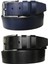 Deri 2'li Set Kot Spor Kemer; Siyah Lacivert 4 5 Cm=2li-Hsn-01.03 1