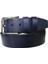 Deri 2'li Set Kot Spor Kemer; Siyah Lacivert 4 5 Cm=2li-Hsn-01.03 5
