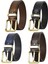 Deri Gold Tokalı Metal Köprülü 4'lü Set Kadın Kot Kemeri 4 CM=3LÜ-MET.KÖPRÜ.-76-090 1