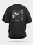 Oversize Attack On Titan Eren Baskılı Unisex Tişört Siyah 1