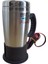 Gümüş 12 Volt Araç Termosu Ketil Su Isıtıcı Termos 500 ml Krom 1