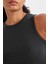 Fit Crop Bisiklet Yaka Modal Sporcu Basic Düz Atlet D6038AX24AU 5