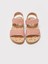 Steps Baskılı Kız Bebek Sandalet 1