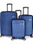 3000 3'lü Valiz Seti Koyu Mavi Büyüy Boy Orta Boy Kabin Boy 1