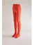 Kız Çocuk 20 Denye Örgü Desenli Külotlu Çorap Kırmızı 3