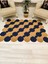 Jüt Hasır Görünümlü Desenli Modern El Örgüsü Dikdörtgen Halı Kilim 2