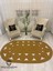 Jüt Hasır Görünümlü Desenli Modern El Örgüsü Oval Halı Kilim 4
