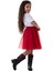 Kız Çocuk Kırmızı Etek Kırmızı Saten Taç 23 Nisan 29 Ekim Parti Gösteri Eteği Red Tutu Skirt 1