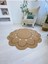 Jüt Hasır Görünümlü Desenli Modern El Örgüsü Daire Halı Kilim 3