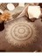 Jüt Hasır Görünümlü Desenli Modern El Örgüsü Daire Halı Kilim 3