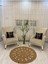 Jüt Hasır Görünümlü Desenli Modern El Örgüsü Daire Halı Kilim 2