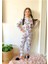 Kız Çocuk Karakter Desenli Manşetli Pijama Takımı 1