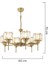 6'lı modern kristal avize, metal malzeme, 70x60 cm, 6 ampüllü, şık tasarım 3