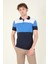 Erkek Üç Renkli Polo Yaka T-Shirt Lacivert 1