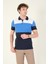 Erkek Üç Renkli Polo Yaka T-Shirt Lacivert 2