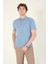 Erkek Süprem Kumaş Cepli Polo Yaka T-Shirt Mavi 1