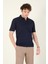 Erkek Süprem Kumaş Cepli Polo Yaka T-Shirt Lacivert 1