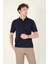 Erkek Süprem Kumaş Cepli Polo Yaka T-Shirt Lacivert 4