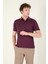 Erkek Polo Yaka Cepli T-Shirt Mürdüm 2