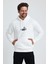 Erkek Regular Fit Yumuşacık Içi Polarlı Kordonlu Kapüşonlu Baskılı Sweatshirt 2