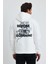 Erkek Regular Fit Yumuşacık Içi Polarlı Kordonlu Kapüşonlu Baskılı Sweatshirt 5