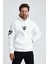 Erkek Standart Fit Normal Kesim Içi Polarlı 3 Iplik Kapüşonlu Pamuklu Sweatshirt 4