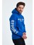 Erkek Yazı Baskılı Regular 3 Iplik Şardonlu Kapüşonlu Sweatshirt 5