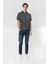 Çizgili Nakışlı Logolu Fermuarlı Slim Fit Polo Yaka Kısa Kollu Erkek T-Shirt 1