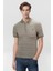 Çizgili Nakışlı Logolu Fermuarlı Slim Fit Polo Yaka Kısa Kollu Erkek T-Shirt 1