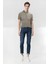 Çizgili Nakışlı Logolu Fermuarlı Slim Fit Polo Yaka Kısa Kollu Erkek T-Shirt 2