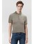 Çizgili Nakışlı Logolu Fermuarlı Slim Fit Polo Yaka Kısa Kollu Erkek T-Shirt 3
