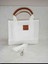 Beyaz Kanvas Kumaş Mini Totebag El ve Omuz Çantası 1