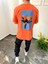 Arka Papağan Detaylı Turuncu Tshirt 3