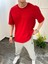 Düz Yazılı Basic Kırmızı Tshirt 1