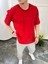 Düz Yazılı Basic Kırmızı Tshirt 3
