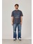 Utopia Figür Baskılı Antrasit Tshirt 1
