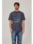 Utopia Figür Baskılı Antrasit Tshirt 2