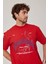 Utopia Figür Baskılı Kırmızı Tshirt 2