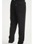 Erkek Siyah Keten Beli Lastikli Terletmeyen Ferah Jogger Pantolon 2