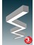 Tekno Trust Zigzag ( Gri Kasa, Gün Işığı ) Ledli Modern LED Avize, Salon, Mutfak, Oturma Yatak Odası, Sarkıt 1