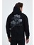 Erkek Regular Fit Yumuşacık Içi Polarlı Kordonlu Kapüşonlu Baskılı Sweatshirt 5