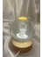 Atatürk 3D LED Işık Cam Küre Gün Işığı Büyük 8cm Mustafa Kemal Atatürk Ata Masa ve Gece Lambası 1