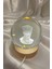 Atatürk 3D LED Işık Cam Küre Gün Işığı Büyük 8cm Mustafa Kemal Atatürk Ata Masa ve Gece Lambası 4