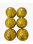 - 6 Adet Strafor Simli Cici Top 4 Cm Gold 13 1