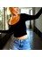 Yeni Sezon Prenses Yaka Siyah Renk Uzun Kollu Pamuklu Body / Bluz 2