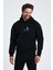 Erkek Ön ve Arka Baskılı Regular Kapüşonlu 3 Iplik Şardonlu Sweatshirt 3