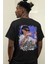 Unisex Peso Pluma Sırt Baskılı Tişört, Oversize Müzik Temalı T-Shirt 2